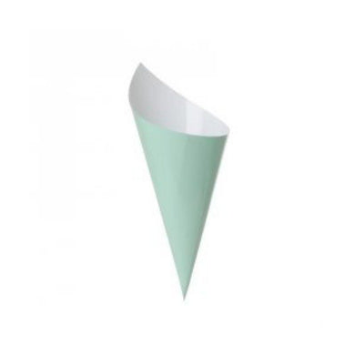 10 Pack Mint Green Paper Snack Cones - The Base Warehouse