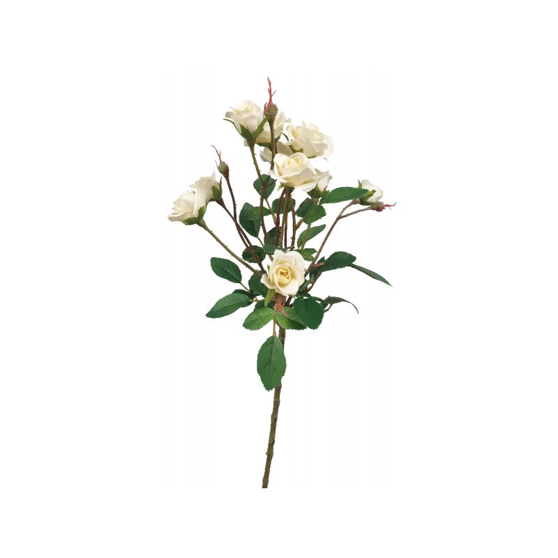 Vanilla Mini Rose Spray by 10 - 25cm x 18cm | The Base Warehouse