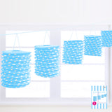 Load image into Gallery viewer, 5 Pack Blue Dotty Lantern Garland

