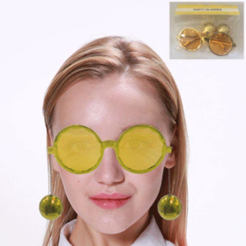 Adult Yellow Party Glasses - The Base Warehouse
