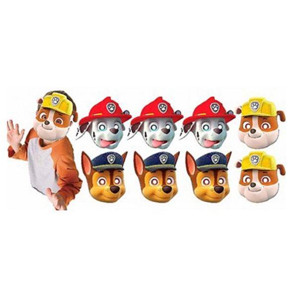 8 Pack Paw Patrol Masks Assorted Designs with Elastic - The Base Warehouse