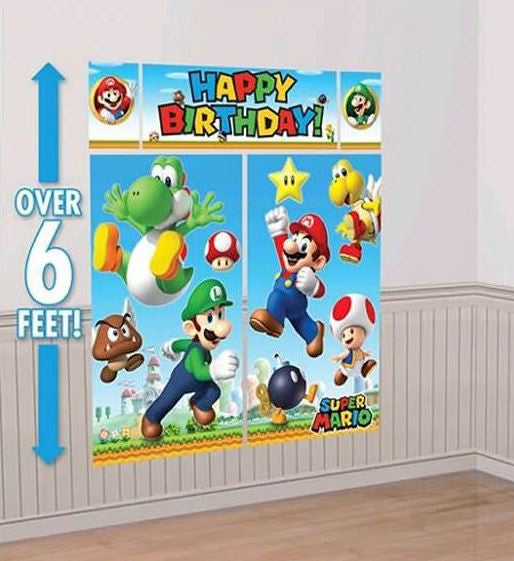 Super Mario Brothers Scene Setter Birthday Kit