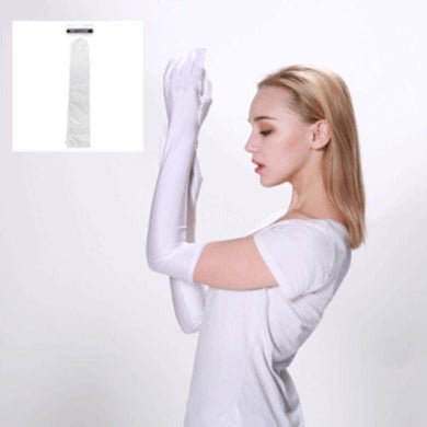 Adult White Long Gloves - The Base Warehouse
