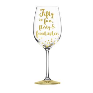 50 Gold Foil Wine Glass