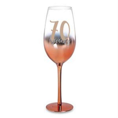 70 Rose Gold Ombre Champagne Glass - 150ml - The Base Warehouse