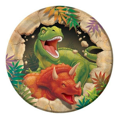 8 Pack Dino Blast Lunch Plates - The Base Warehouse
