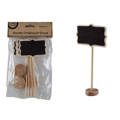 4 Pack Wooden Chalkboard Stand - The Base Warehouse