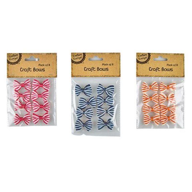 8 Pack Craft Bows - 3.5cm - The Base Warehouse