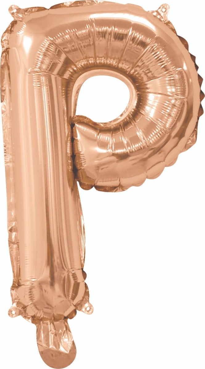Rose Gold P Foil Balloon - 35cm