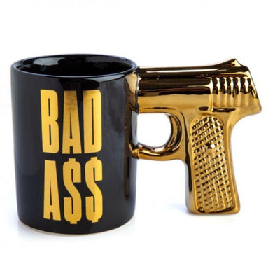 Bad Ass 3D Gun Handle Mug - 18.6cm x 9cm x 11.5cm - The Base Warehouse