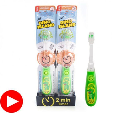Flashing Dino Island Toothbrush - 14.5cm - The Base Warehouse